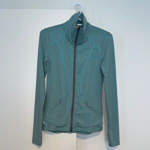 Lole Grey Blue Striped Zip Up